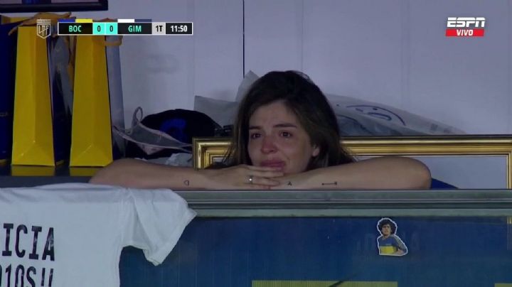 La emocionante foto de Dalma conmovida en el homenaje a Maradona  y un especial reclamo que hizo
