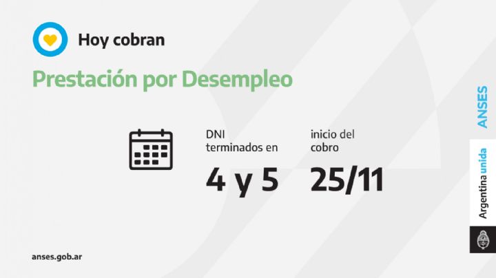 Este es el calendario de pago de Anses del 25 de noviembre