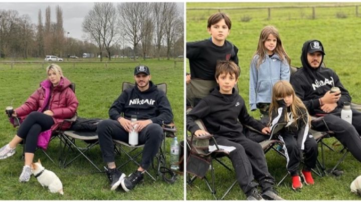 Wanda Nara y Mauro Icardi organizaron un picnic con sus hijos en la plaza: "La felicidad puede estar en la esquina de tu casa"