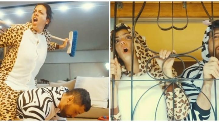 El desopilante video de Belu Lucius y su familia ¡en pijama! cantándole al coronavirus