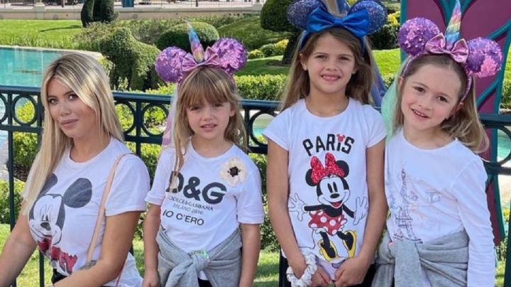 El increíble álbum de fotos de Wanda Nara en Disney con sus hijas y sus sobrinos