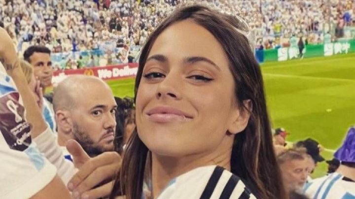 Tini Stoessel estuvo en la cancha alentando a Rodrigo De Paul y la Selección Argentina: las fotos
