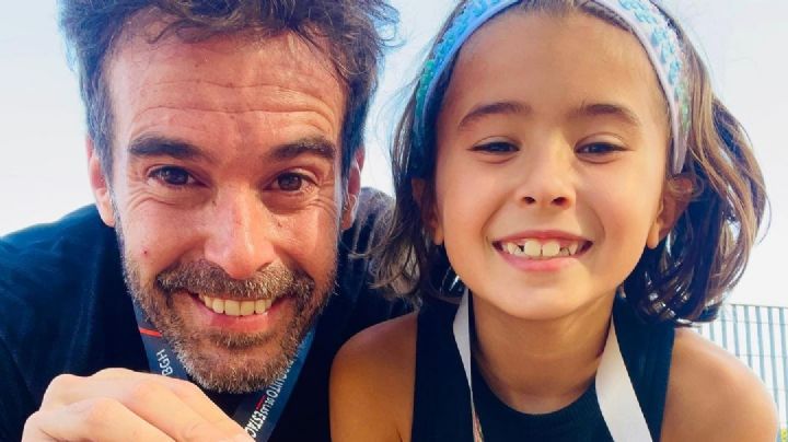 La emoción de Nicolás Cabré por una actividad que compartió con su hija Rufina: "Gracias por ser mi compañerita y te felicito por lograr tu objetivo"
