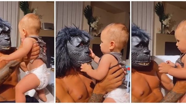 Poroto Cubero quiso asustar al pequeño Luca ¡pero el bebé reaccionó de una forma inesperada!