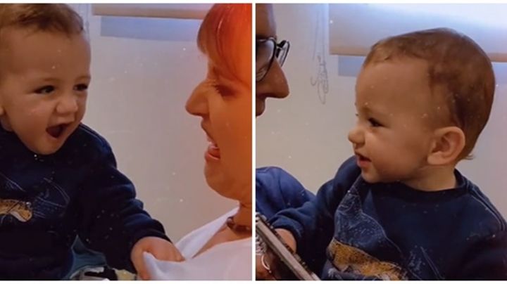 Con solo un año, Luca Cubero aprendió a "masticar chicle": ¡el video!
