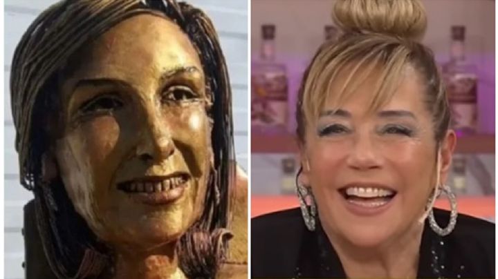 Marcela Tinayre se tentó al ver la estatua de Mirtha Legrand: "¿Qué es ese monstruo?"
