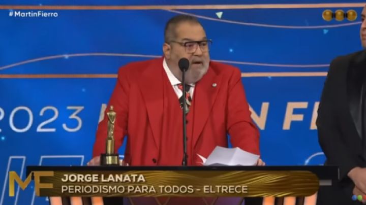 El tajante discurso de Jorge Lanata en los Premios Martín Fierro: "La tele se berretizó"