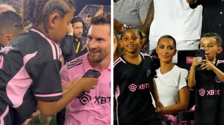 La emoción de los hijos de Kim Kardashian por el golazo de Lionel Messi y su foto con el argentino: el video
