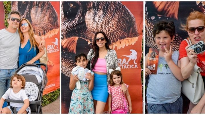 Tamara Pettinato con la hija de Felipe, Agustina Kämpfer, Belén Francese y muchas famosas con sus hijos fueron a ver dinosaurios