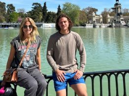 Flavia Palmiero estuvo en España visitando a su hijo Gianmarco: el emotivo mensaje de despedida